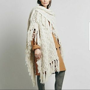 Free People Shaggy Wrap Ruana